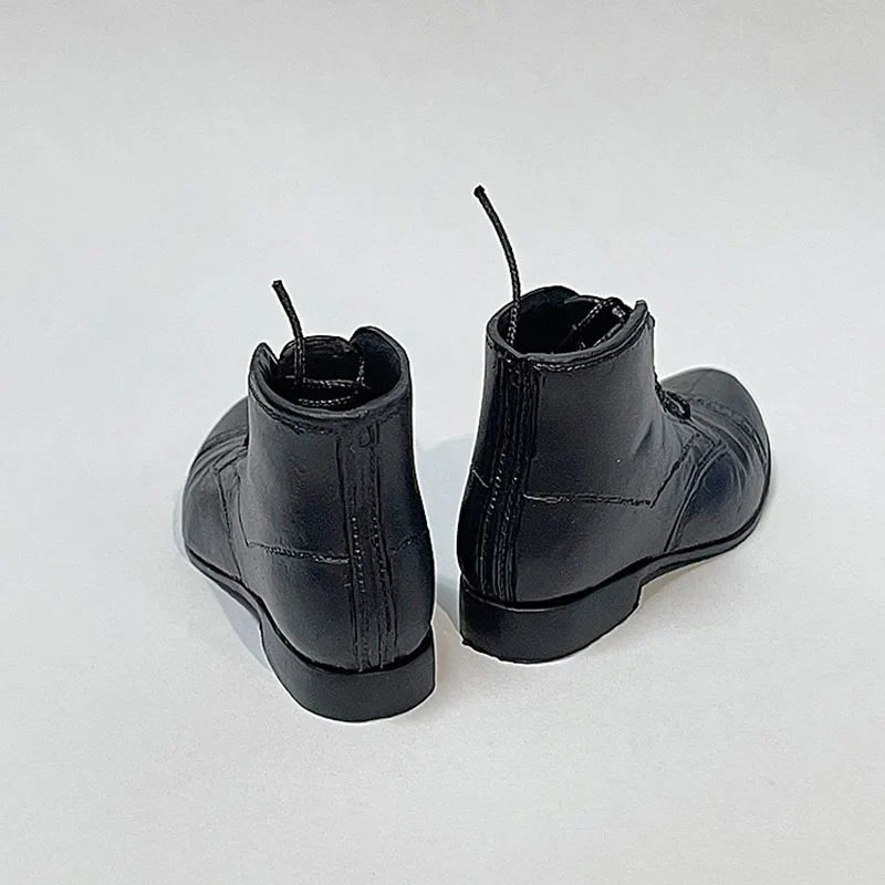 1/6 Scale Male Lace-Up Rubber Boots — Solid Soldier Shoes for 12'' Action Figures with Detachable Feet Dolls