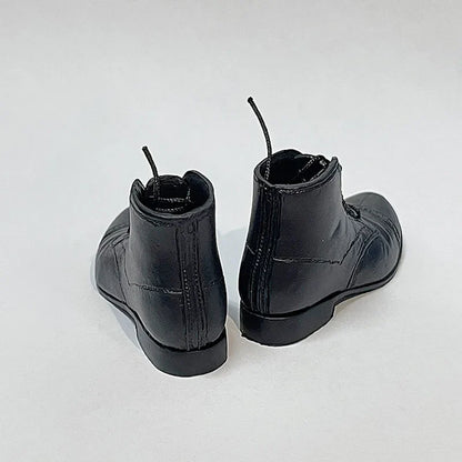 1/6 Scale Male Lace-Up Rubber Boots — Solid Soldier Shoes for 12'' Action Figures with Detachable Feet Dolls