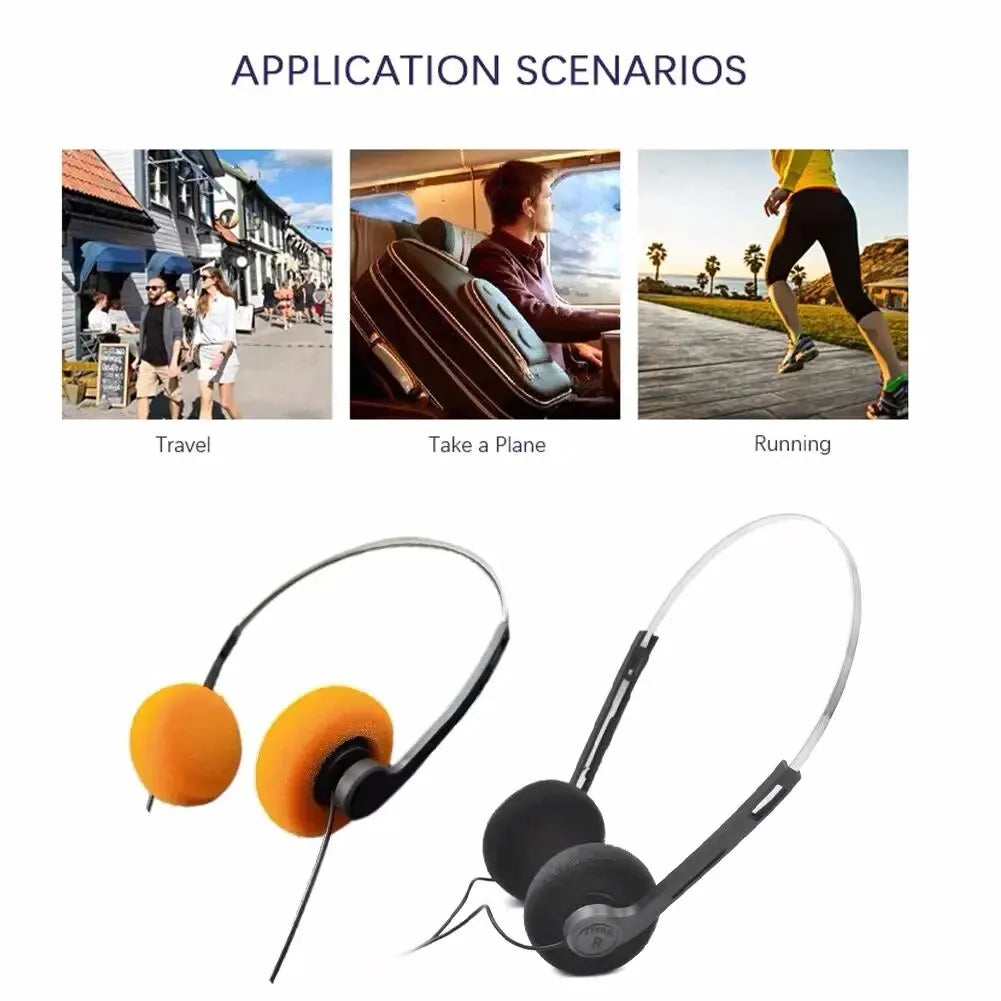 3.5MM Retro Earphones — Nostalgic Wired Headphones for MP3, Walkman & Sports