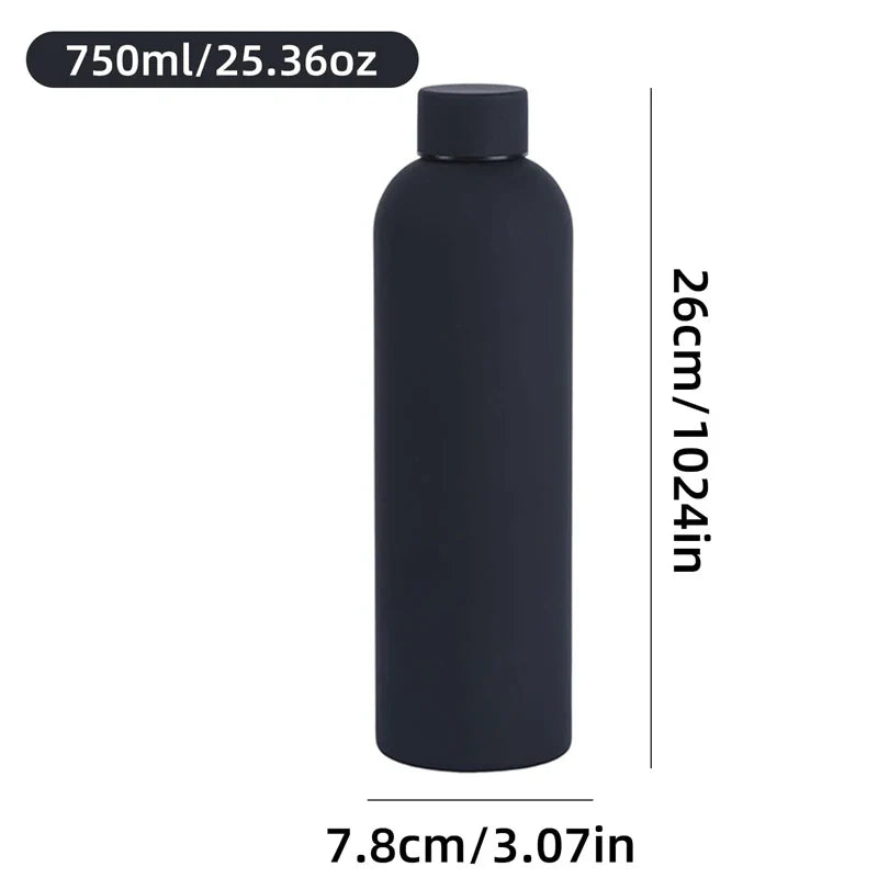 500/750ML Stainless Steel Thermos Cup – Outdoor Sports Kettle, Rubber Paint, Double-Walled Insulated Water Bottle