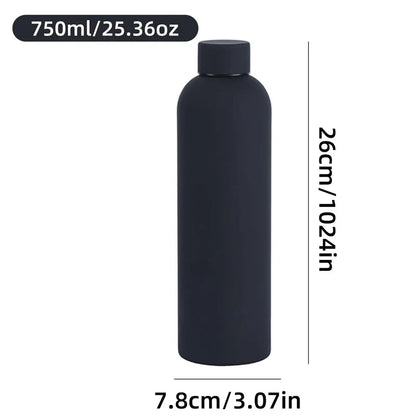 500/750ML Stainless Steel Thermos Cup – Outdoor Sports Kettle, Rubber Paint, Double-Walled Insulated Water Bottle