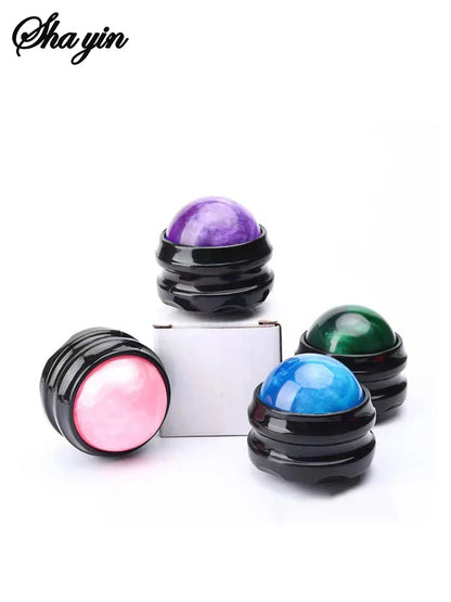 Mini 360° Spin Manual Massage Ball — Self-Therapy Tool for Back, Shoulders & Foot Muscle Relaxation