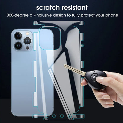 3 Sets Back Hydrogel Film Border Frame Stickers — Full Cover Back Screen Protectors for iPhone 16 Pro, 15, 14, 13, 12 Pro Max Plus