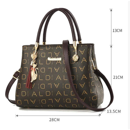 PU Leather Casual Crossbody Bag for Women - Luxury Designer Tote Handbag, Large Capacity Travel Shoulder Sac