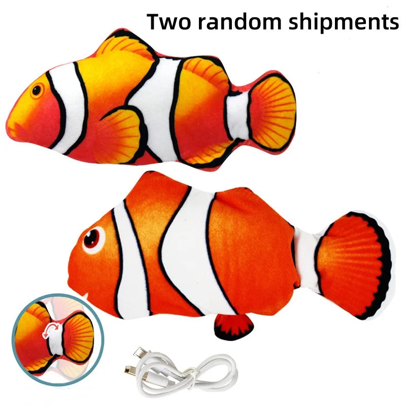 USB Rechargeable Interactive Floppy Fish Cat Toy – Realistic Electric Moving Fish for Cats & Dogs Chew & Play Pet Supplies