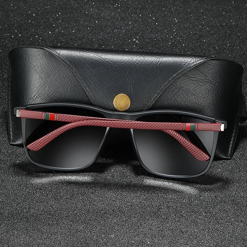 Luxury Square Vintage Polarized Sunglasses for Men & Women – UV400 Cycling, Driving, Fishing Eyewear
