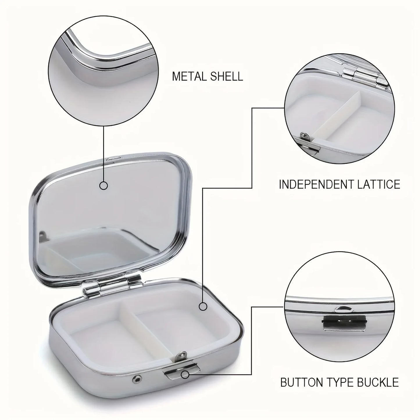 Travel Cases – Lovely Colored Metal Medicine & Jewelry Organizers, Small Iron Pill Container for Household Use