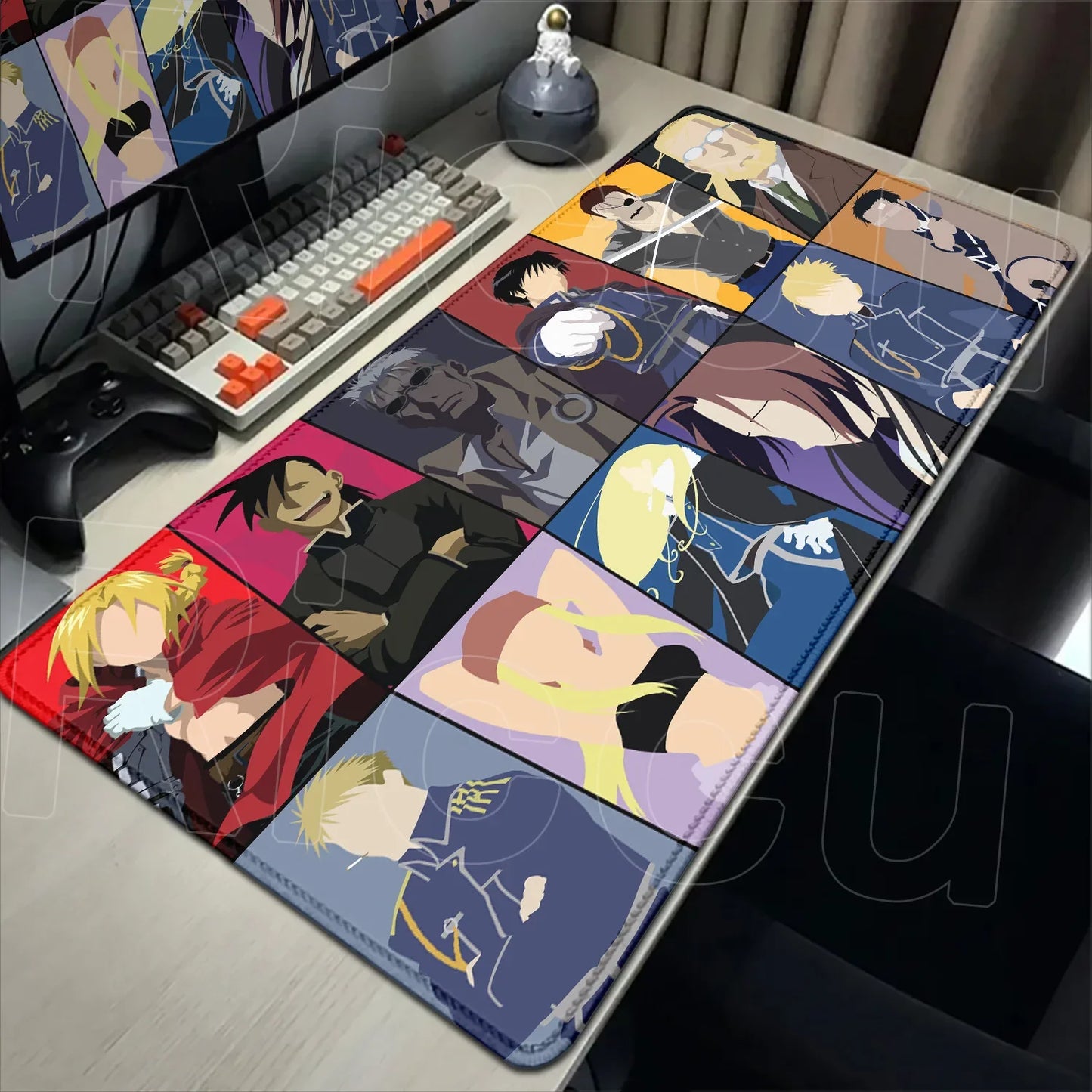 Fullmetal Alchemist XXL Gaming Mouse Pad – Large Anti-Slip Keyboard Desk Mat for Home & Office
