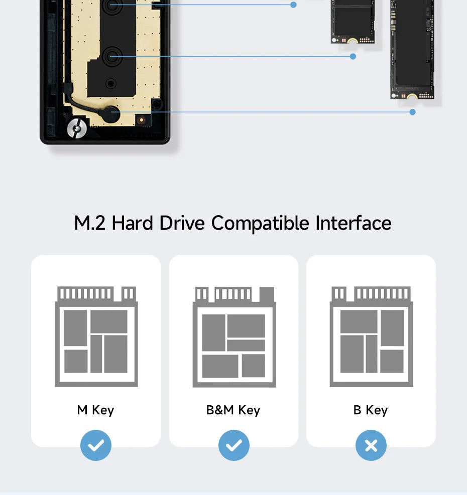 Hagibis USB 4.0 40Gbps M.2 NVMe SSD Enclosure – Compatible with Thunderbolt 4/3 & USB 3.2/3.1/3.0 External Hard Drive Case