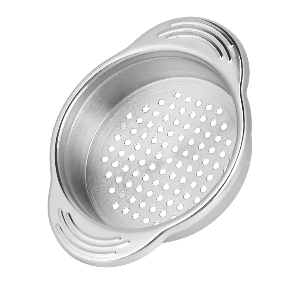 Universal Stainless Steel Can Strainer — Colander for Vegetables, Fruit, Beans, and Tuna