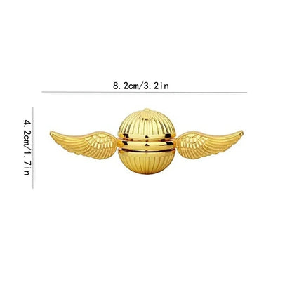 Golden Snitch Cupid Fidget Spinner - Metal Angel Wings Antistress Hand Spinner Toy for Kids & Gifts