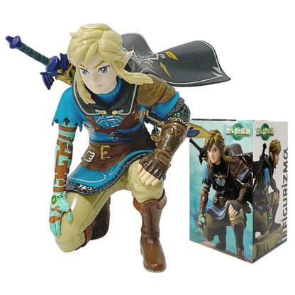12cm Legend of Zelda Link Squatting Statue – PVC Anime Figure for Gaming Collectibles & Gifts