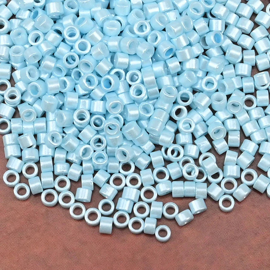 2.5mm Mini Glass Cylinder Beads – Antique Pearl Color Craft Beads for DIY Bracelets & Necklaces Jewelry Making Accessories