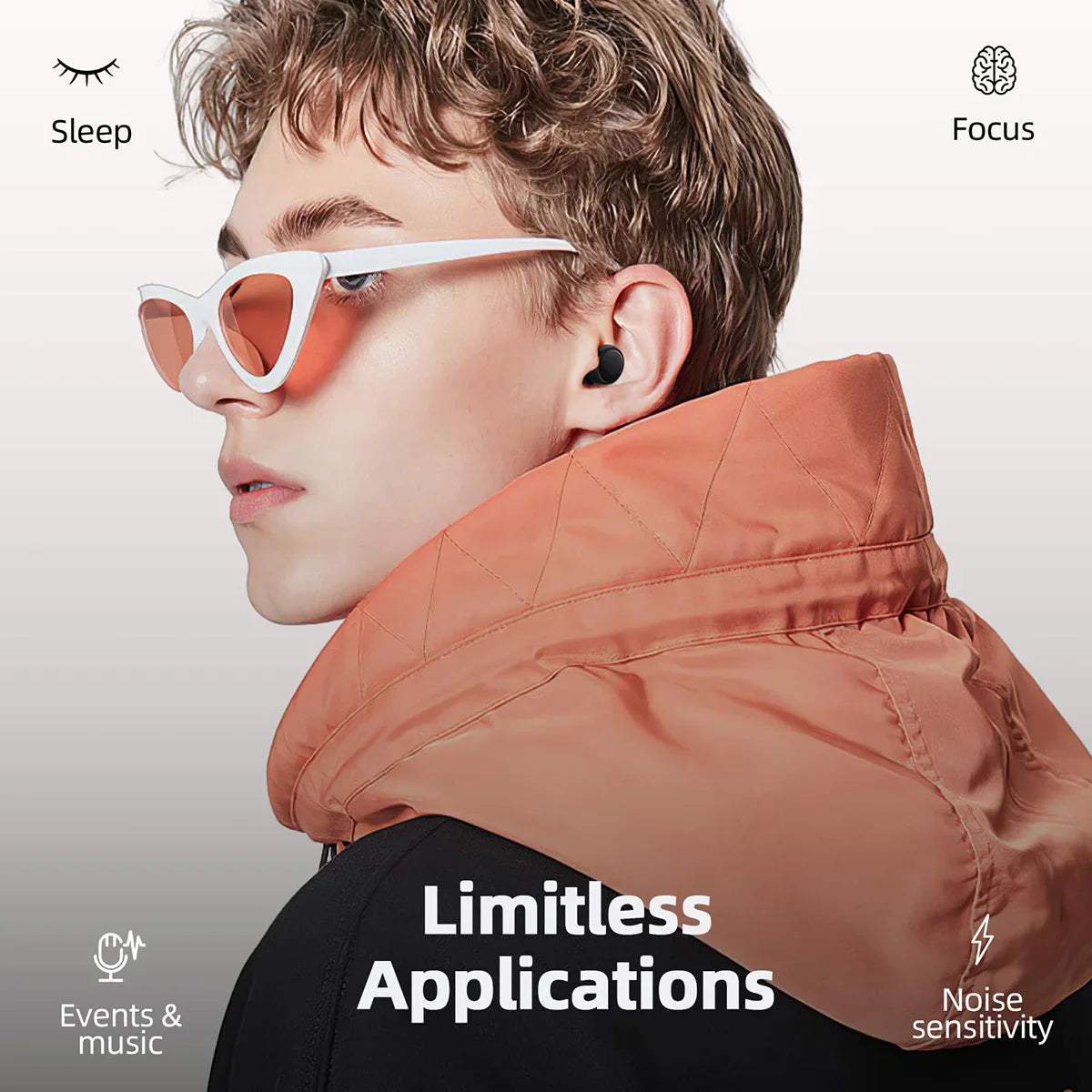 Super Soft Reusable Ear Plugs – Noise Reduction for Sleeping, Travel, Work & Concerts