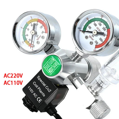 DIY CO2 Regulator for Aquarium – Solenoid Bubble Counter & Pressure Reducing Valve for Fish Tank CO2 Control System