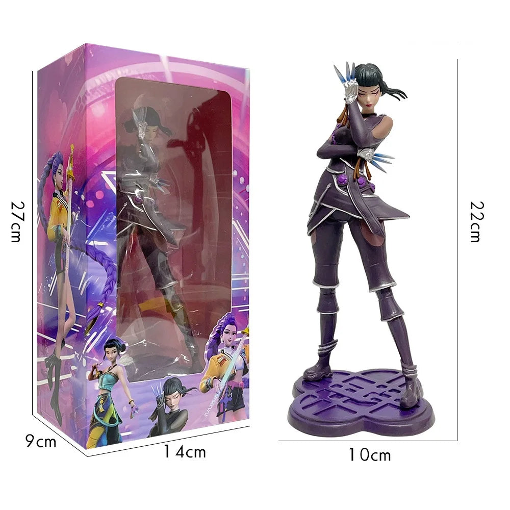 22cm K-Pop Demon Hunters Anime Figures – Rumi, Zoey, Mira, Saja Vinyl Action Toy Collectibles for Fans & Cosplay Gifts