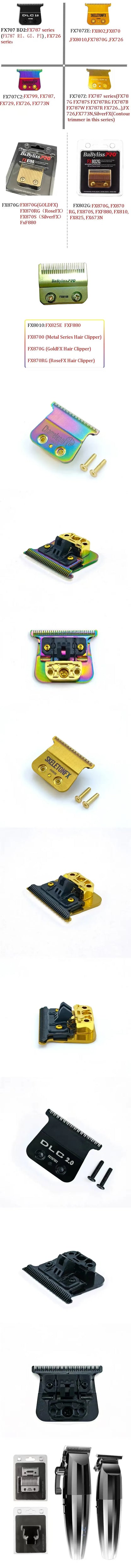 FX707 Titanium Coated Blade - Replacement for BaByliss PRO Trimmer, Compatible with FX787, FX726, FX787Z, DLC Carbon Steel