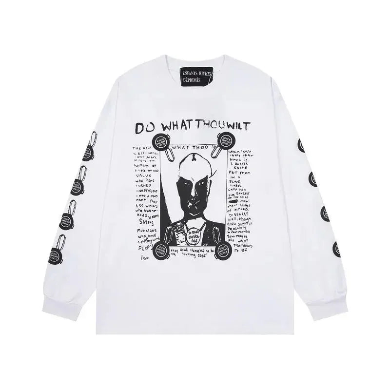 Washed Casual Hoodie Sweatshirt — Unisex Loose-Fit Street Style Crew Neck with Lip Print Letter Design, Vintage Comfortable Top