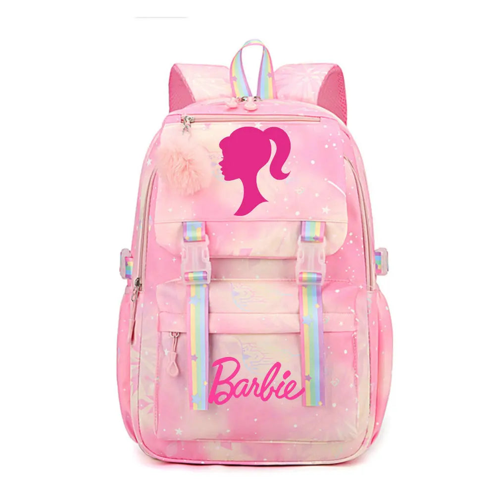New Barbie Kids School Backpack – Canvas Travel & Laptop Bag for Boys, Girls, & Teenagers