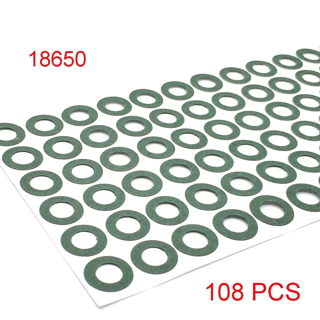 18650/21700/32650 Li-ion Battery Insulation Gasket – Barley Paper Insulating Glue Patch & Electrode Pads for Battery Pack