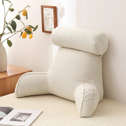 All Season Reading Pillow – Backrest Lumbar Support Cushion for Sofa, Bed & Office Chair | Comfortable Pain Relief Back Support Cushion