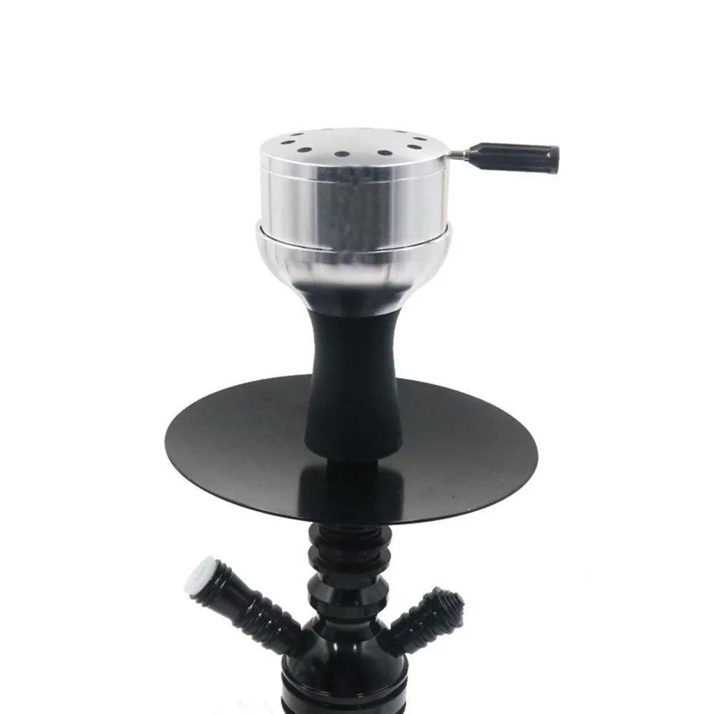 Arab Shisha Hookah Metal Bowl Set: Charcoal Holder with Heat Management Cover - Smoking Accessories for Chicha
