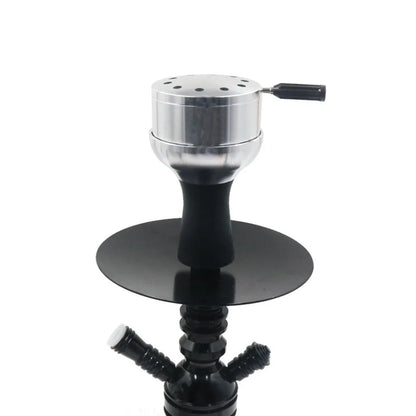 Arab Shisha Hookah Metal Bowl Set: Charcoal Holder with Heat Management Cover - Smoking Accessories for Chicha