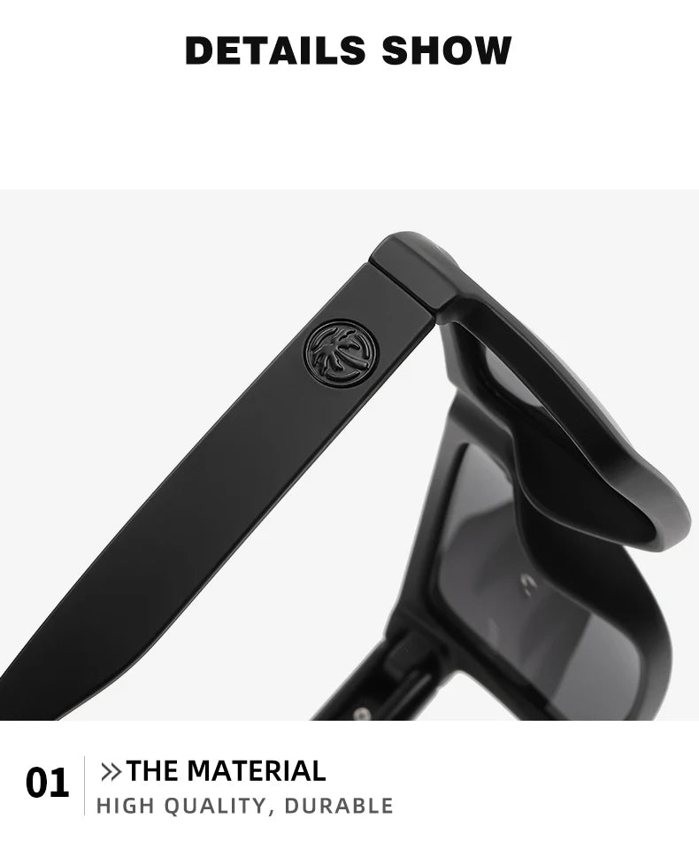 2024 New Heat Wave Luxury Polarized Sunglasses – Square Conjoined Lens, UV400 Protection for Men & Women