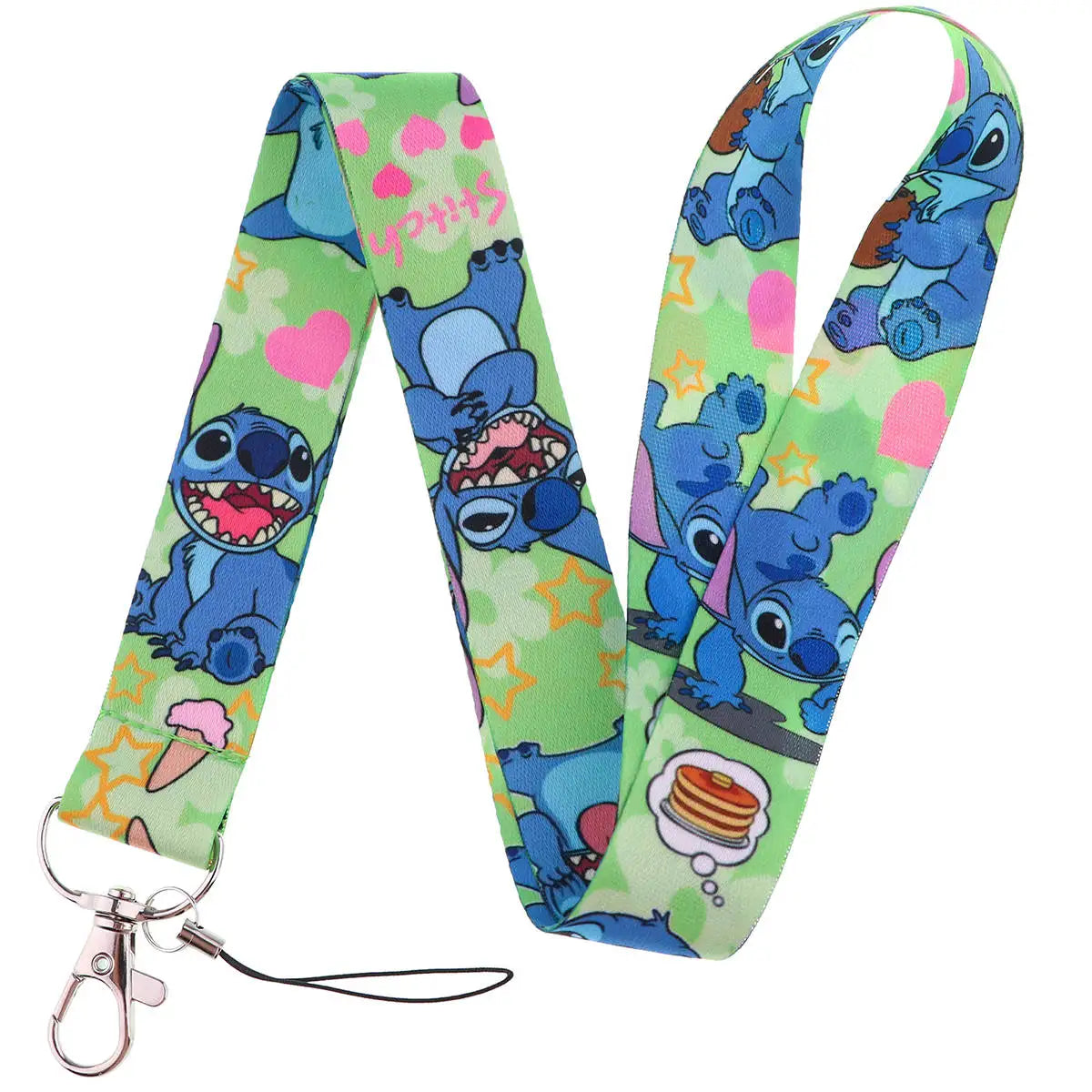 Cute Alien & Angel Cartoon Credential Holder Lanyard for Key, Card Badge & Gym Accessories