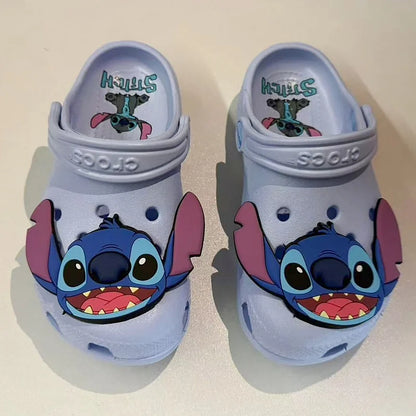 New Disney Lilo & Stitch Cartoon Beach Shoes – Non-Slip Breathable Casual Footwear for Boys, Girls & Adults