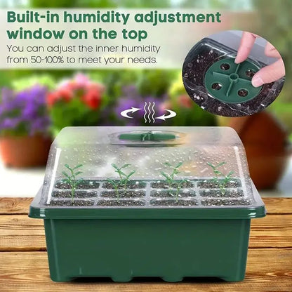 12-Well Plastic Seedling Tray | Insulated Pot for Succulent & Seed Sowing