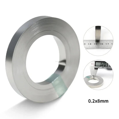 10m Roll 18650 Li-ion Battery Nickel-Plated Strip – 0.1-0.2mm Spot Welder Connector Steel Belt