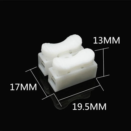 20/50Pcs No Soldering Quick Cable Wire Connector - Screwless Terminal Block Spring Clamp, 1P 2P Options