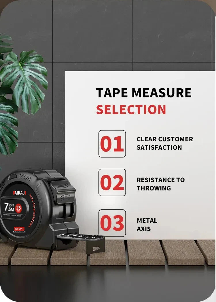 High-Precision Measuring Tools — 3/5/7.5M Waterproof & Anti-Corrosion Tape Measure for Woodworking & Household Use