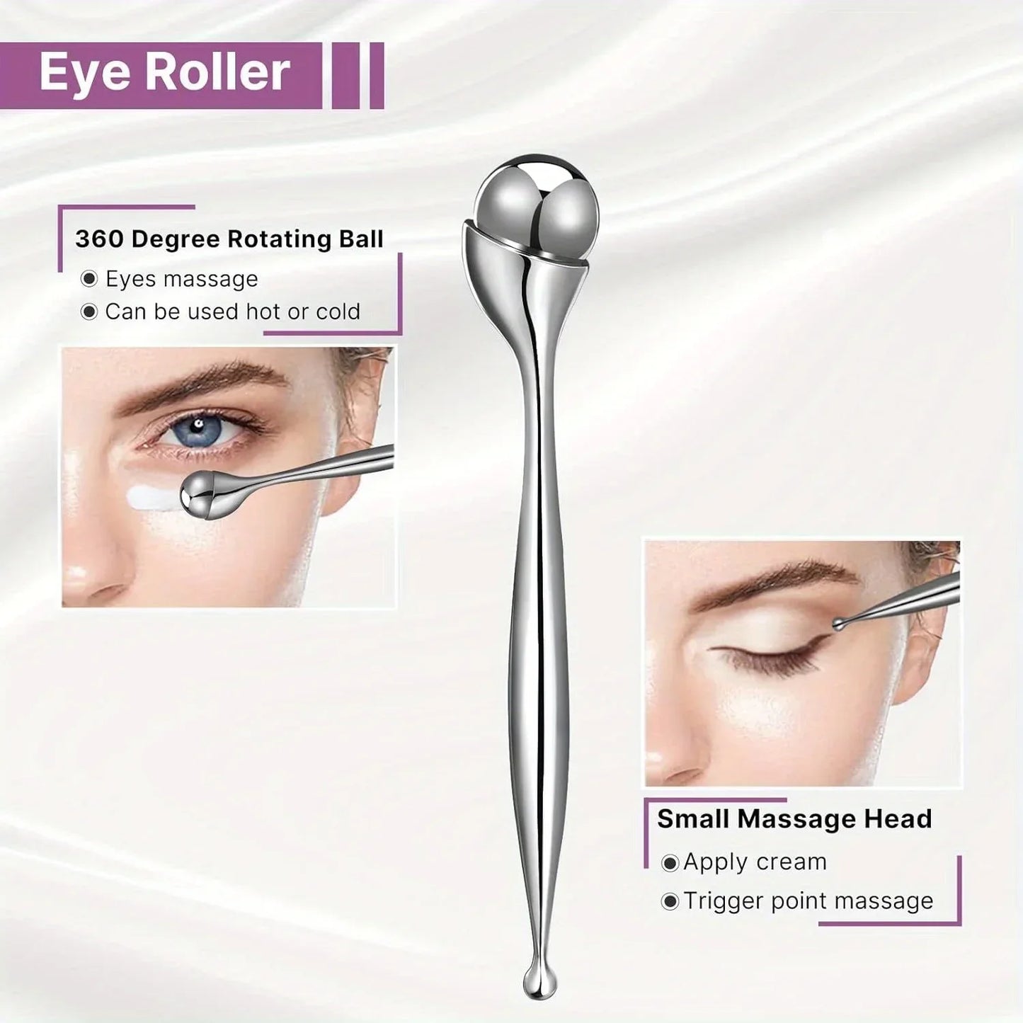 Newest Stainless Steel Full Body Ice Roller – Face & Eye Massager for Firming, Lifting, and Tightening Skin