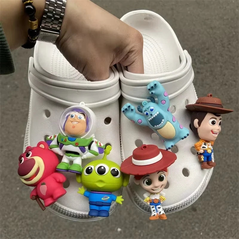 Toy Story Shoe Charms Set - Buzz Lightyear, Woody & Alien DIY Decorations for Clogs and Sandals