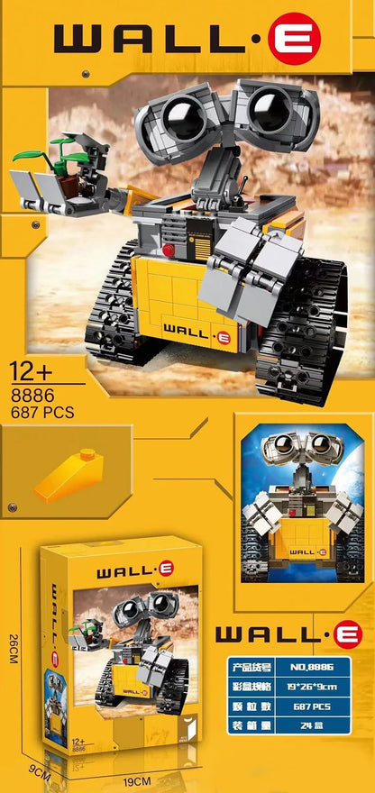 Robot Mobilization Lego-Compatible Puzzle Building Blocks – Wall-E Assembly Model Toy for Kids & Gifts