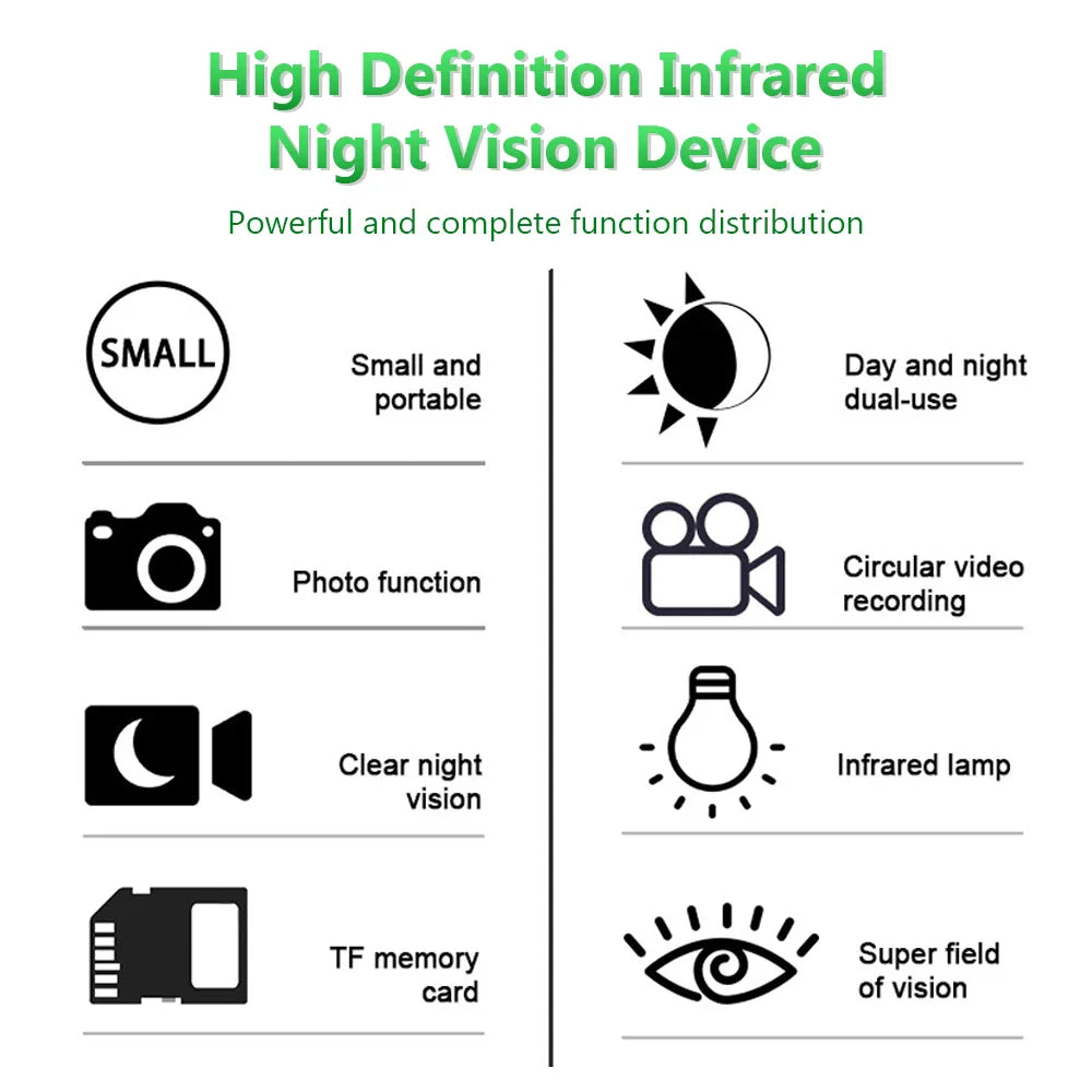 1080P HD Monocular Night Vision – 5X Infrared Zoom Hunting Telescope, 300m Full Darkness Range