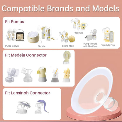BPA-Free Silicone Breast Pump Flange Pad – Compatible with Medela & Spectra Pump Parts Replacement Accessories
