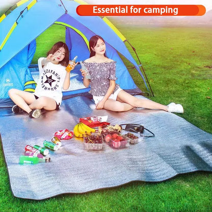 Aluminum Foil Camping Mat - Waterproof Moisture-Proof Tent Footprint, Lightweight Outdoor Picnic & Hiking Sleeping Pad