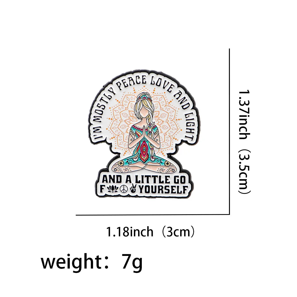 Funny Yoga Enamel Pin – Humorous Quote Lapel Brooch for Women, Backpack & Costume Accessories, Jewelry Gift