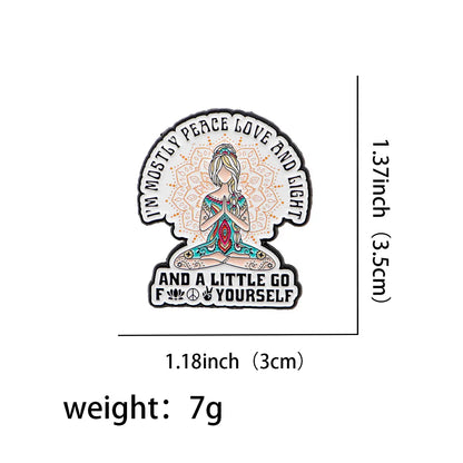 Funny Yoga Enamel Pin – Humorous Quote Lapel Brooch for Women, Backpack & Costume Accessories, Jewelry Gift