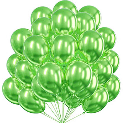 12 Inch Color Metal Confetti Balloons - Gold and Silver Round Latex Balloons for Anniversary, Wedding, and Birthday Party Decor