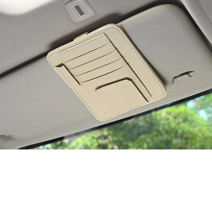 Car Visor Organizer – Multi-Pocket Pouch Bag for Cards, Glasses & Storage, Scratch-Resistant Auto Visor Holder for Car Interior