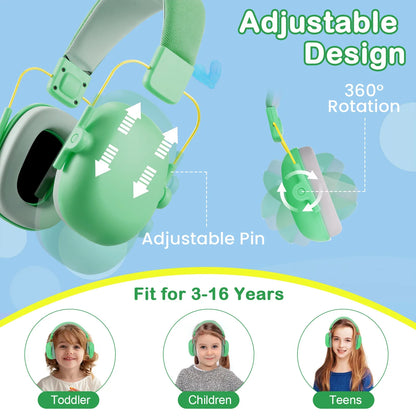 Adjustable Kids Noise Reduction Earmuffs – Baby Ear Protection with 25dB NRR Safety Muffs