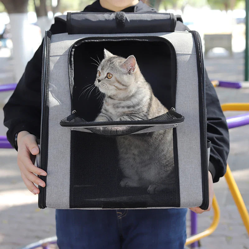 Lightweight Breathable Cat Backpack Carrier – Portable Travel Bag for Cats, Dogs & Small Pets