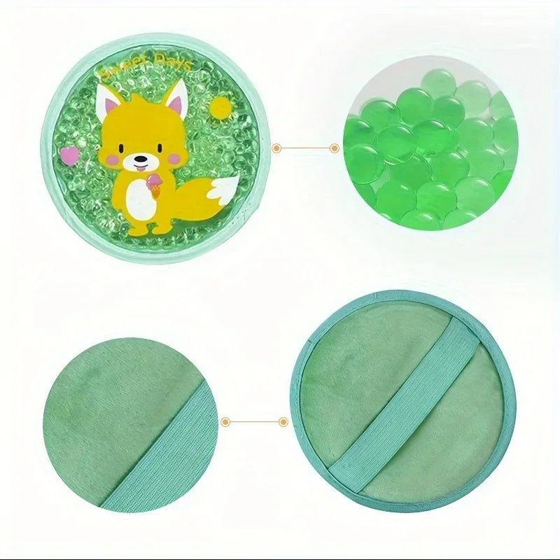 Reusable Cartoon Gel Ice Pack — Dual Hot & Cold Compress for Elbow, Knee & Toothache