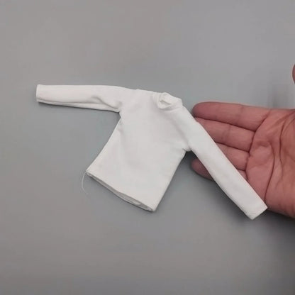 1/6 Scale Black T-Shirt for 12" (30cm) Action Figures — Male & Female DIY Model Accessories