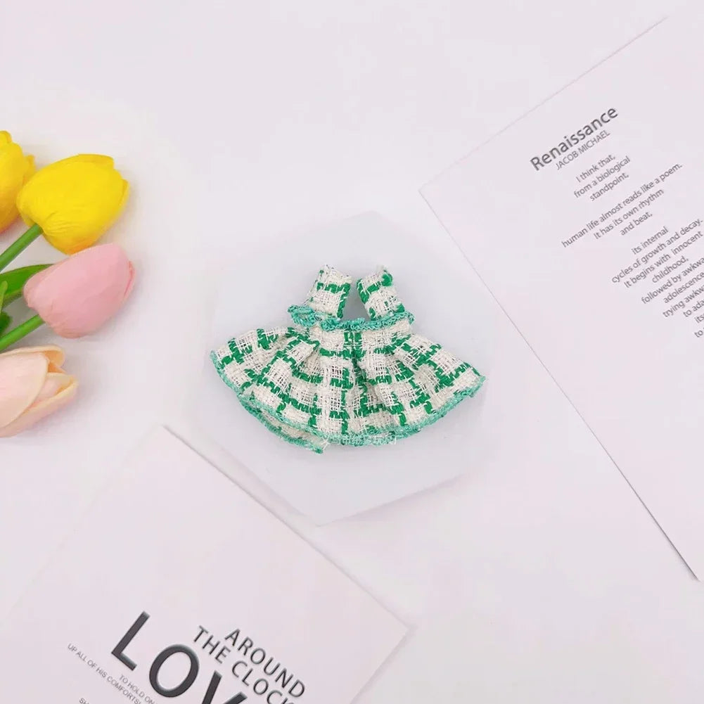 17cm Labubu Plush Doll Clothes - Kpop EXO Idol Outfit V1 V2 Black Dress Suit Accessories Gift