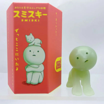 Sonny Angel Smiski Work Series – Mystery Noctilucent Green Doll, Cartoon Action Figures, Desktop Blind Box Model, Gift Toy